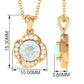 0.8 Carat Round Shape Ethiopian Opal and Diamond Flower Necklace
