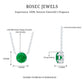 5MM Round Cut Solitaire Emerald Necklace in 6 Prong Setting
