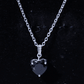 2 Carat Black Onyx Heart Pendant with Diamond