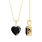 2 Carat Black Onyx Heart Pendant with Diamond
