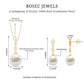 Freshwater Pearl Simple Dangle Drop Pendant and Earrings Set with Diamond