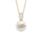 8 Carat Freshwater Pearl Drop Pendant with Diamond