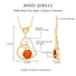 0.75 Carat Round Fire Opal and Diamond Heart Pendant Necklace