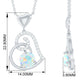 Ethiopian Opal Heart Pendant Necklace with Diamond