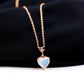 Collar con cadena de ópalo etíope en forma de corazón de 0,75 quilates