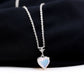 Collar con cadena de ópalo etíope en forma de corazón de 0,75 quilates