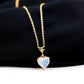 Collar con cadena de ópalo etíope en forma de corazón de 0,75 quilates