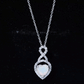 2 Carat Heart Shape Ethiopian Opal Infinity Pendant with Diamond