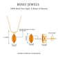 Genuine Marquise Cut Fire Opal Solitaire Necklace and Earring Set