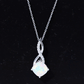 Ethiopian Opal Solitaire Infinity Necklace with Moissanite