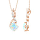 Ethiopian Opal Solitaire Infinity Necklace with Moissanite