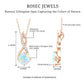 Ethiopian Opal Solitaire Infinity Necklace with Moissanite