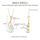 2 Carat Pear Shaped Ethiopian Opal and Diamond Leaf Pendant