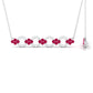 Genuine Ruby and Diamond Bridal Bar Necklace