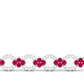 Genuine Ruby and Diamond Bridal Bar Necklace