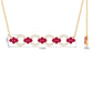 Genuine Ruby and Diamond Bridal Bar Necklace