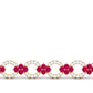 Genuine Ruby and Diamond Bridal Bar Necklace