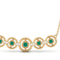 Contemporary Emerald Bar Necklace with Diamond