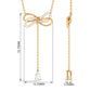 Certified Diamond Drop Bow Necklace
