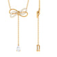 Certified Diamond Drop Bow Necklace