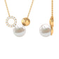 8 Carat Freshwater Pearl and Diamond Mickey Mouse Cocktail Necklace