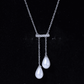 Collar Colgante con Barra de Perlas Genuinas de Agua Dulce y Diamantes con Certificado