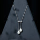 Collar Colgante con Barra de Perlas Genuinas de Agua Dulce y Diamantes con Certificado