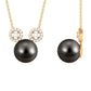 Tahitian Pearl and Diamond Mickey Necklace
