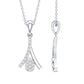 Certified Round Cut Diamond Cluster Necklace