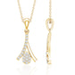 Certified Round Cut Diamond Cluster Necklace