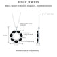 Oval Cut Black Spinel Eternity Pendant with Moissanite