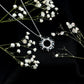 Oval Cut Black Spinel Eternity Pendant with Moissanite