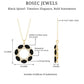 Oval Cut Black Spinel Eternity Pendant with Moissanite