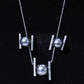 Genuine Black Tahitian Pearl Necklace and Earrings Set with Moissanite