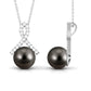 Tahitian Pearl Solitaire Pendant with Diamond Twisted Bail