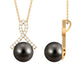Tahitian Pearl Solitaire Pendant with Diamond Twisted Bail