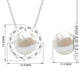 Freshwater Pearl Solitaire Necklace with Diamond Halo