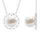 Freshwater Pearl Solitaire Necklace with Diamond Halo