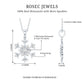 Certified Moissanite Snowflake Pendant Necklace for Women