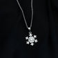 Certified Moissanite Snowflake Pendant Necklace for Women