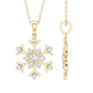 Certified Moissanite Snowflake Pendant Necklace for Women
