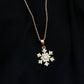 Certified Moissanite Snowflake Pendant Necklace for Women