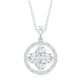 Simple Moissanite Flower Pendant with Halo