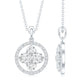 Simple Moissanite Flower Pendant with Halo