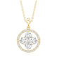 Simple Moissanite Flower Pendant with Halo