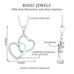 Certified Moissanite Twin Heart Pendant Necklace