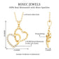 Certified Moissanite Twin Heart Pendant Necklace