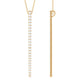 Certified Moissanite Bar Dangle Pendant