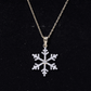 Certified Moissanite Frozen Snowflake Pendant Necklace