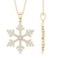 Certified Moissanite Frozen Snowflake Pendant Necklace